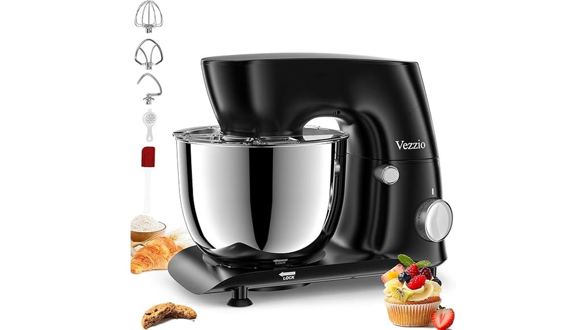 Vezzio Impastatrice Planetaria 1500W 5.5L 10 Velocità Multifunzione Inossidabile