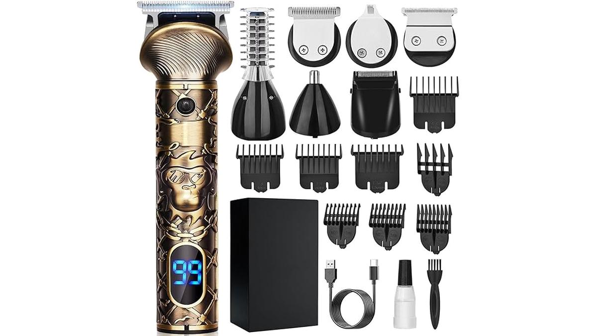 YIDON Rasoio Elettrico 6 in 1 Barba e Capelli Professionale con Display LED