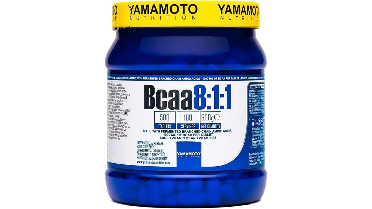Yamamoto BCAA 8:1:1 Aminoacidi con Vitamine B1 B6 500 Compresse 600g