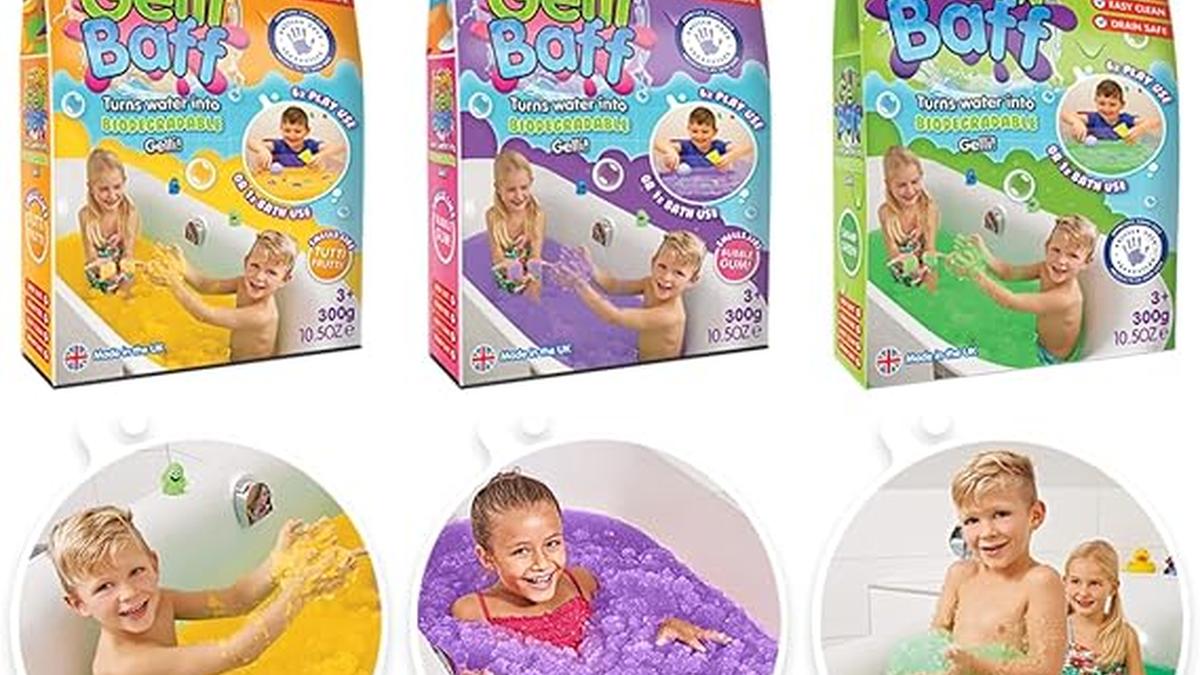 ZIMPLI Gelli Baff Magici per Bagno Divertente Tutti Frutti Bubblegum Verde Giocattolo Sensoriale per Bambini