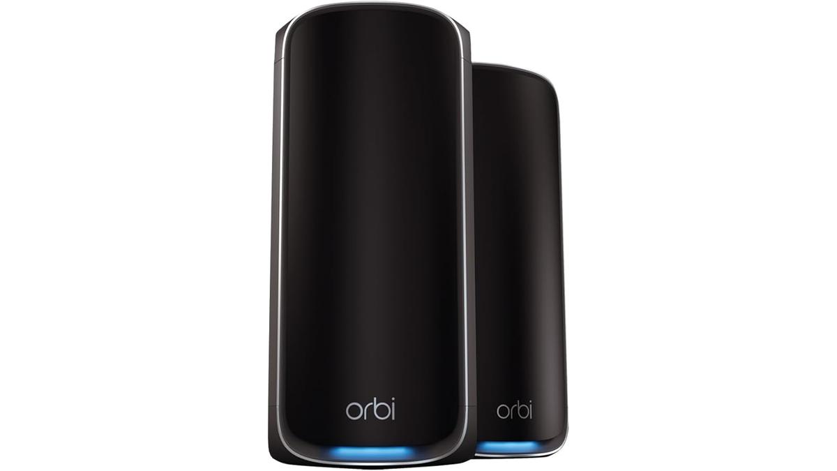 NETGEAR Orbi WiFi 7 RBE972SB Black Router e Satellite 27 Gbps Sicurezza 440 m² 200 Dispositivi