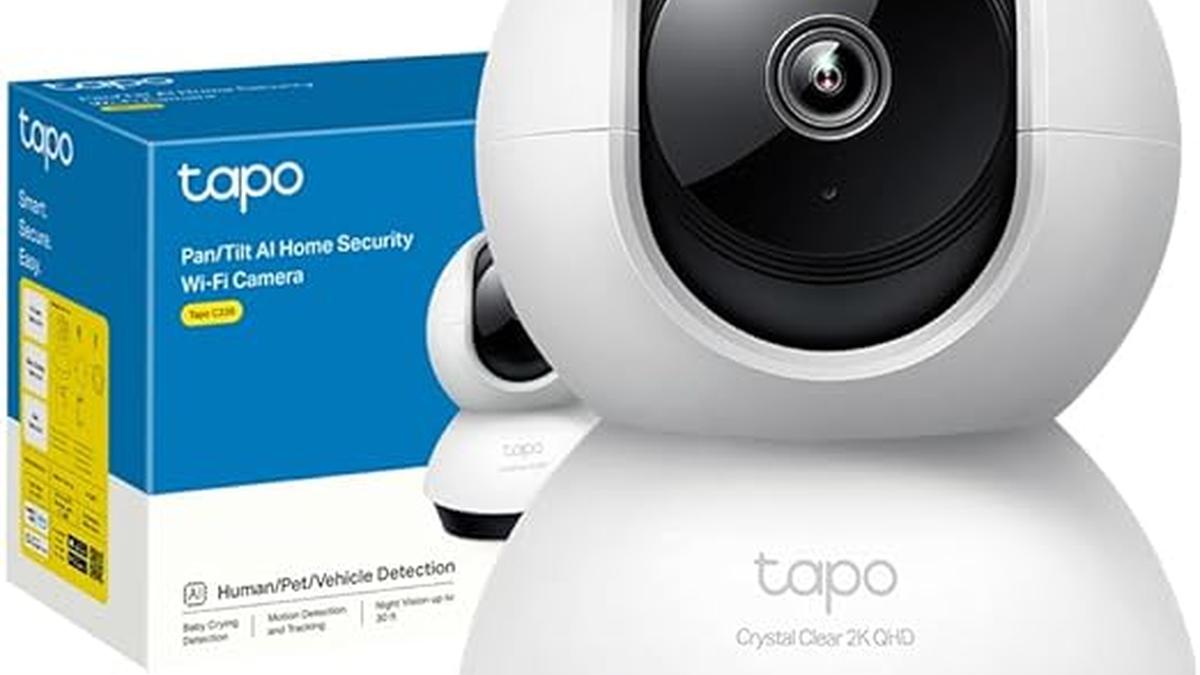 Tapo C220 Telecamera Wi-Fi 2K Panoramica 360º con Visione Notturna e MicroSD fino a 512GB