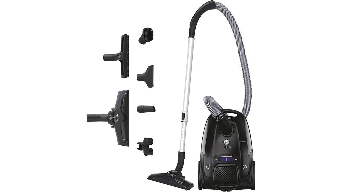 Aspirapolvere Hoover Telios Compatto Silenzioso 69dBA 3.5L Spazzola Parquet Raggio 9.6m Filtro EPA12