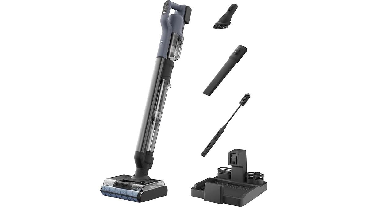 Aspirapolvere Senza Filo Wet&Dry Electrolux EW82U1DB 35 Min di Autonomia Portatile e Potente Light Denim Blue