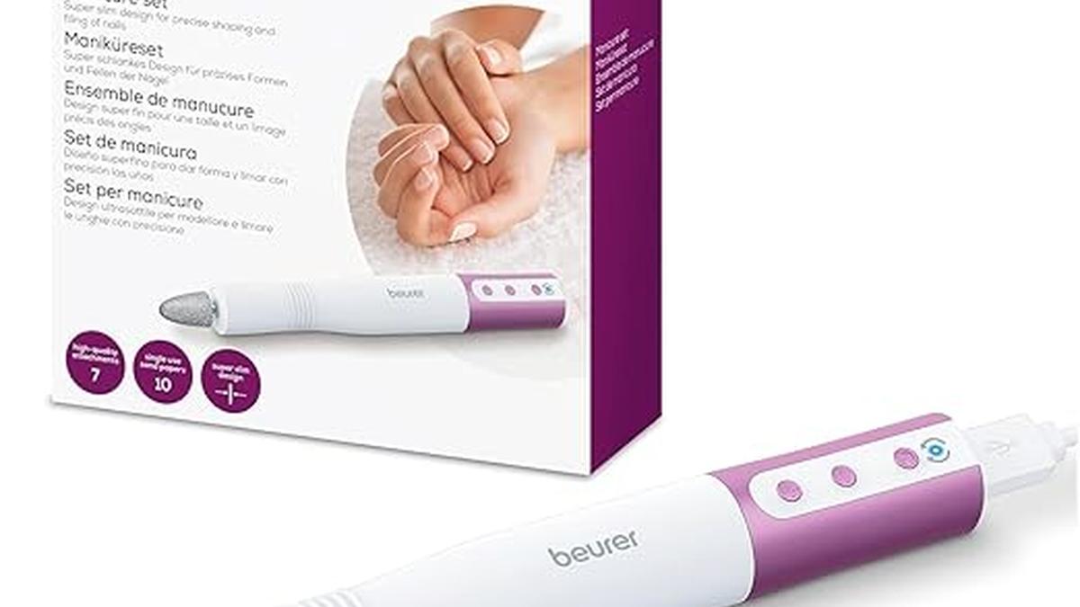 Beurer MP 52 Set Manicure Elettrico Potente 15000 Giri con 7 Inserti Qualità