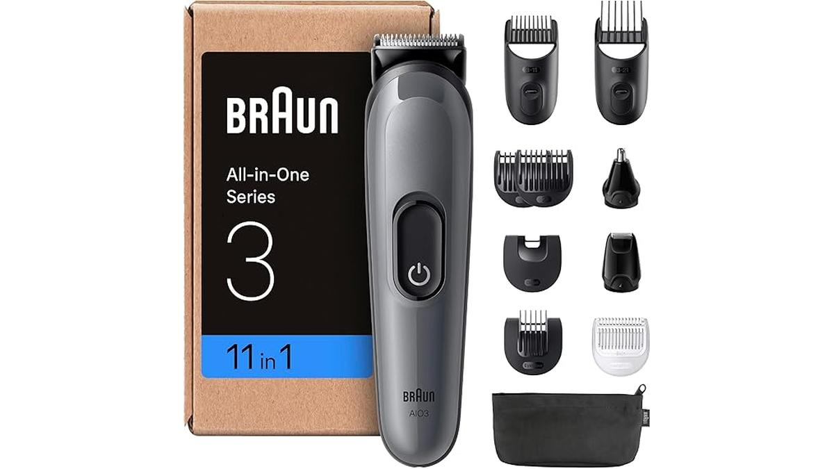 Braun Rifinitore 11in1 AIO3565 Grigio Rasoio Elettrico Barba Capelli