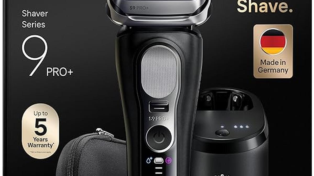 Braun Serie 9 PRO Rasoio Elettrico Uomo Wet&Dry 5Lame Regolabarba Testina ProComfort 9690cc Nero