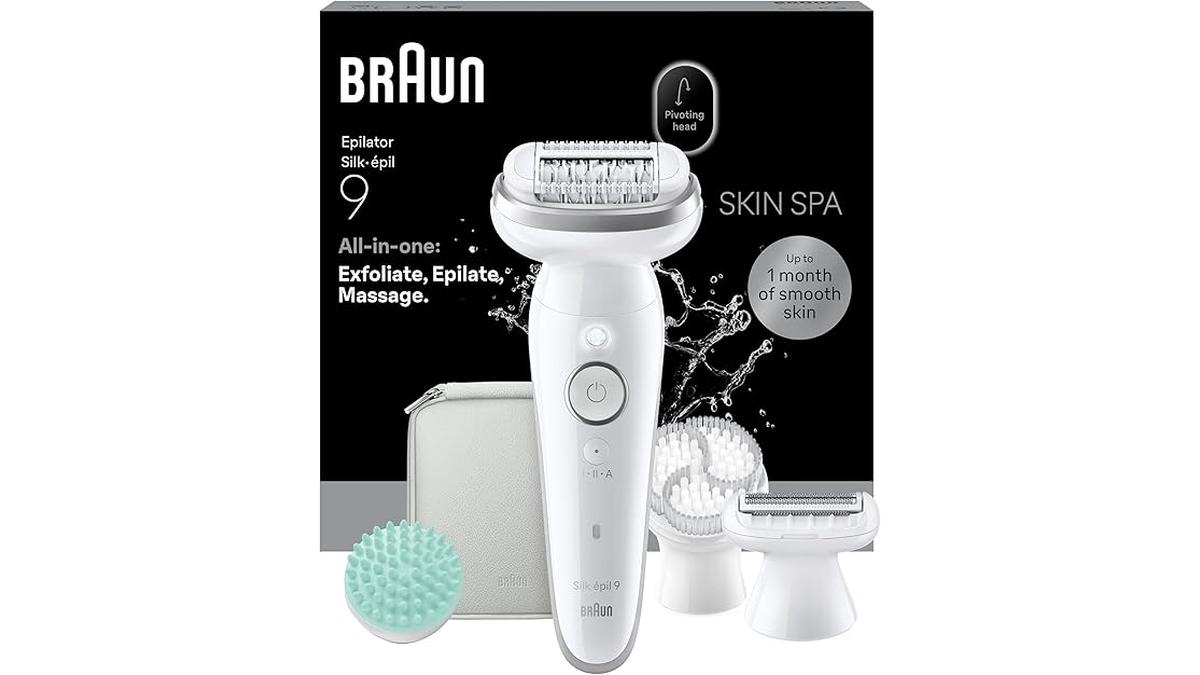 Braun Silk Epil 9 SkinSpa Epilatore 3in1 Wet&Dry Pelle Liscia Esfoliante Massaggiante