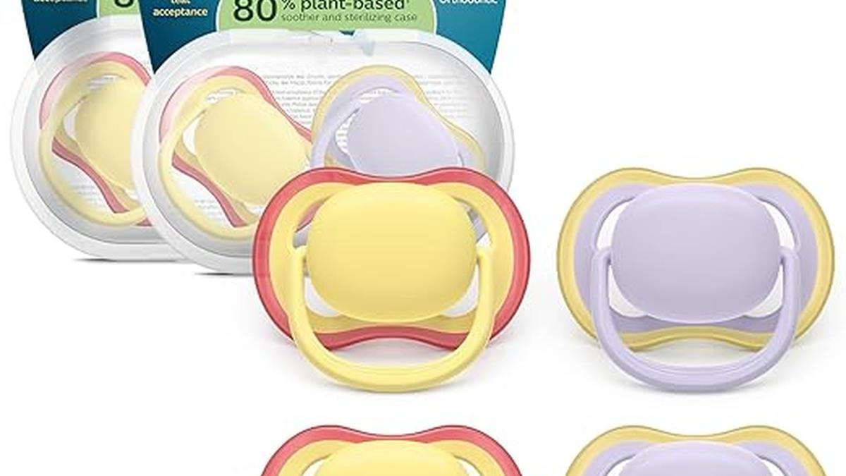 Ciuccio Philips Avent Ultra Start Ortodontico Neonati 0-6 Mesi Silicone Morbido Senza BPA 4 Pezzi