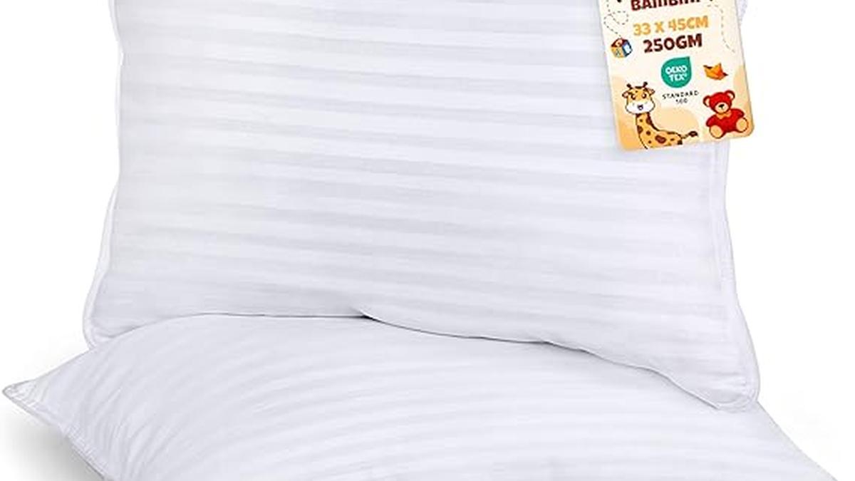 Cuscini Utopia per Bambini 40×60 cm Set di 2 in Policotone Bianco Traspirante