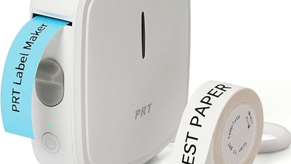 Etichettatrice Portatile Bluetooth PRT Mini Stampante Termica per iOS e Android Adesivi Cucina Bianco Sporco