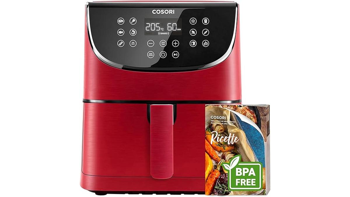 Friggitrice Ad Aria COSORI 5.7L 13 Funzioni 97% Meno Olio 1700W Rossa