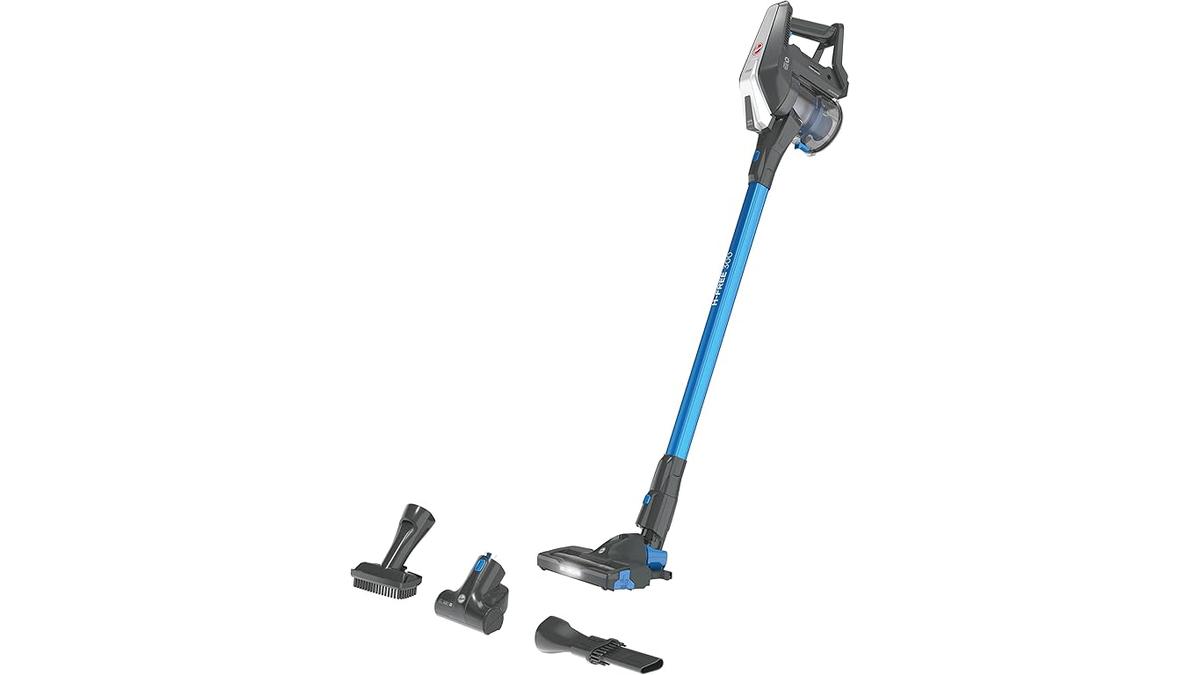Hoover H-FREE 300 Scopa Elettrica Senza Fili 240W 40 Min Autonomia Ciclonica Mini Turbo Spazzola Grigia