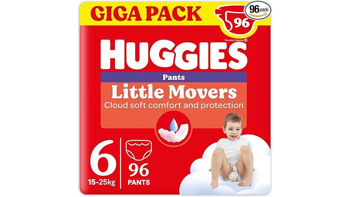Huggies Little Movers Mutandina Taglia 6 Ultra Assorbente 96 Pz
