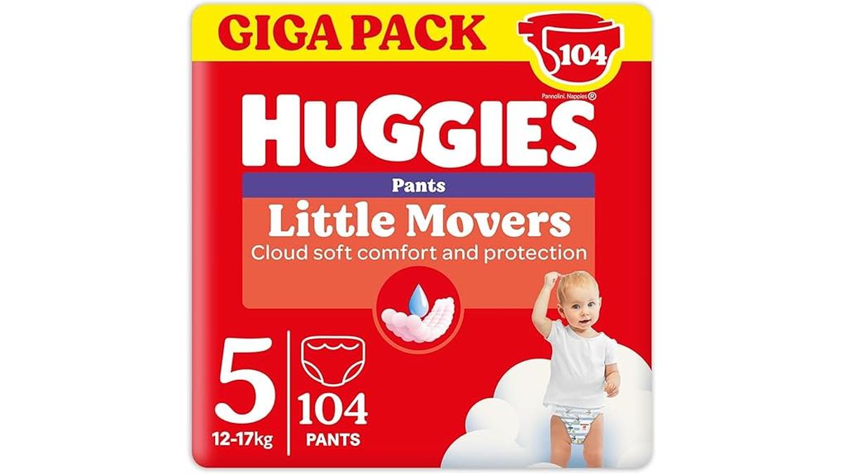 Huggies Little Movers Mutandine Taglia 5 Ultra Assorbenti 104 Pz