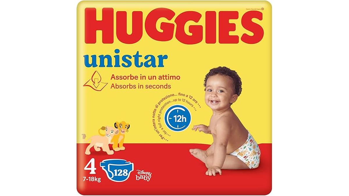 Huggies Unistar Pannolini Disney Taglia 4 Ultra Assorbenti 128 Pz