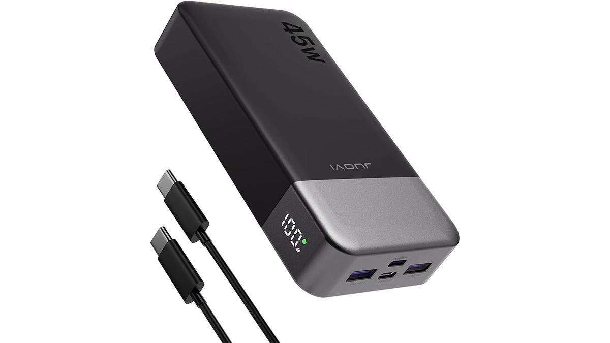 JUOVI Power Bank 20000mAh Ricarica Rapida 45W USB C Display Digitale Compatibile Smartphone Laptop Tablet