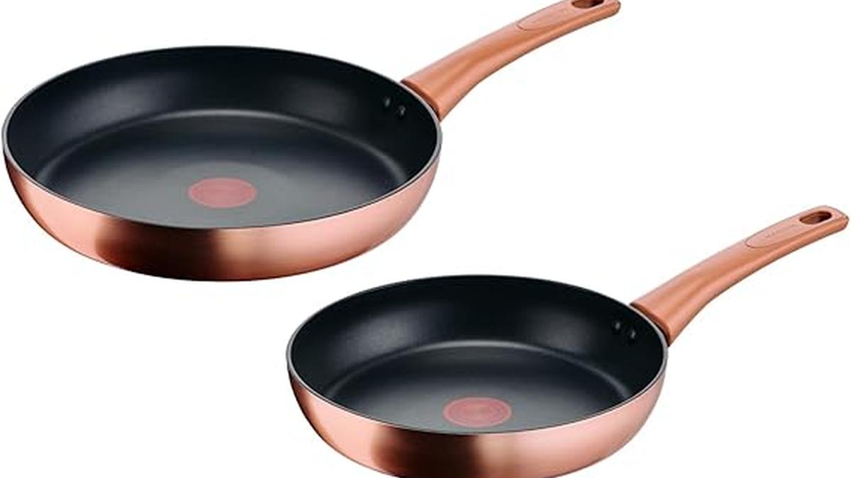 Lagostina Rosé Set 2 Padelle Antiaderenti Ø 24 28 cm Titanio Induzione Oro Rosa