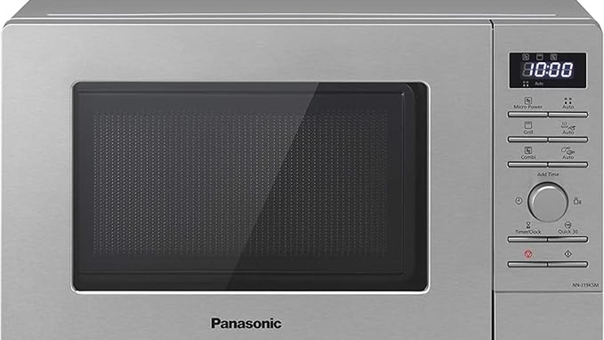 Microonde Grill Panasonic NN-J19KSMEPG 20L Acciaio 800W 1000W 9 Programmi Argento