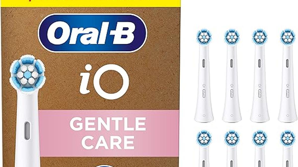 Oral-B Testine Ricambio iO Gentle Care 8 Pezzi per Spazzolino Elettrico Gengive Sensibili