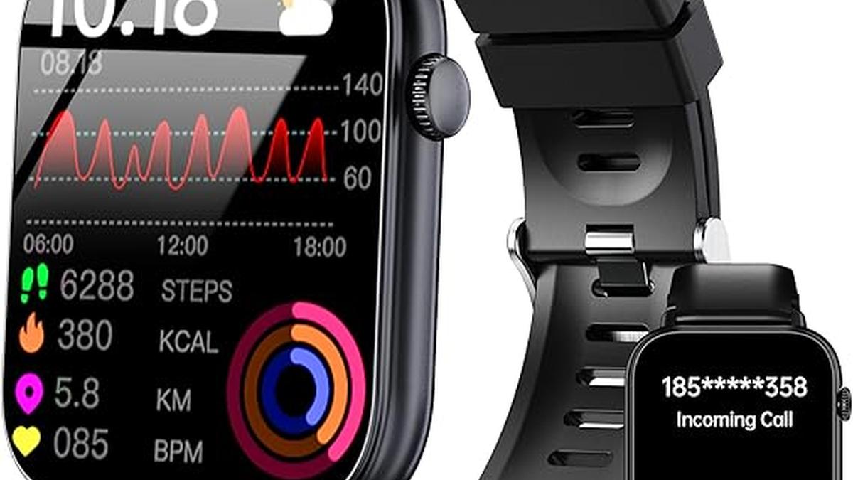 Orologio Smart OUKITEL 1.83″ HD Bluetooth Sport Fitness Tracker IP68 Cardio SpO2 Controllo Musica Notifiche