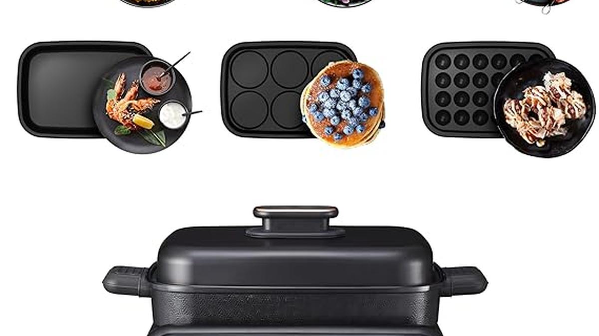 Panasonic NF-GM600 Multi-Cooker Elettrico 6-in-1 1400W Griglia Friggitrice Cottura Lenta BBQ Vapore
