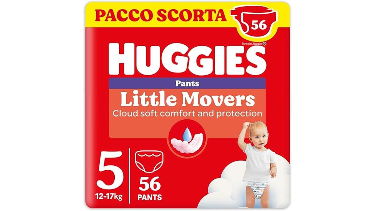 Pannolini Huggies Little Movers Taglia 5 Ultra Assorbenti 56 Pezzi