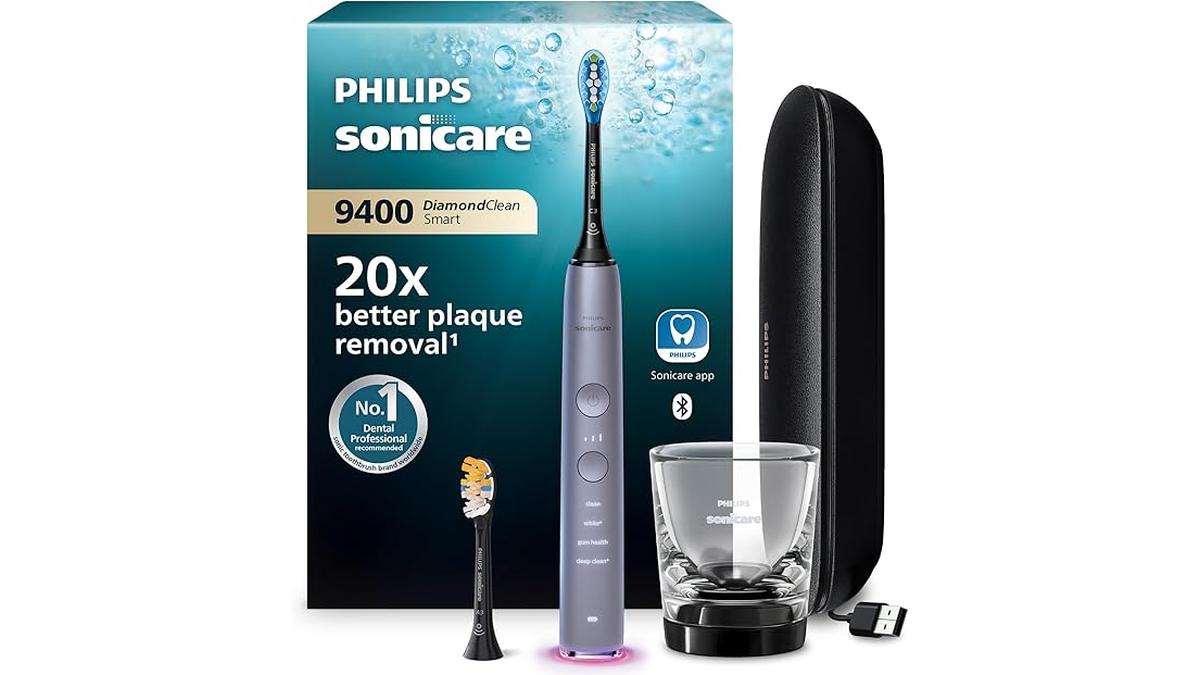 Philips Sonicare DiamondClean Smart 9400 HX9917/90 spazzolino elettrico sonico con app e sensore di pressione