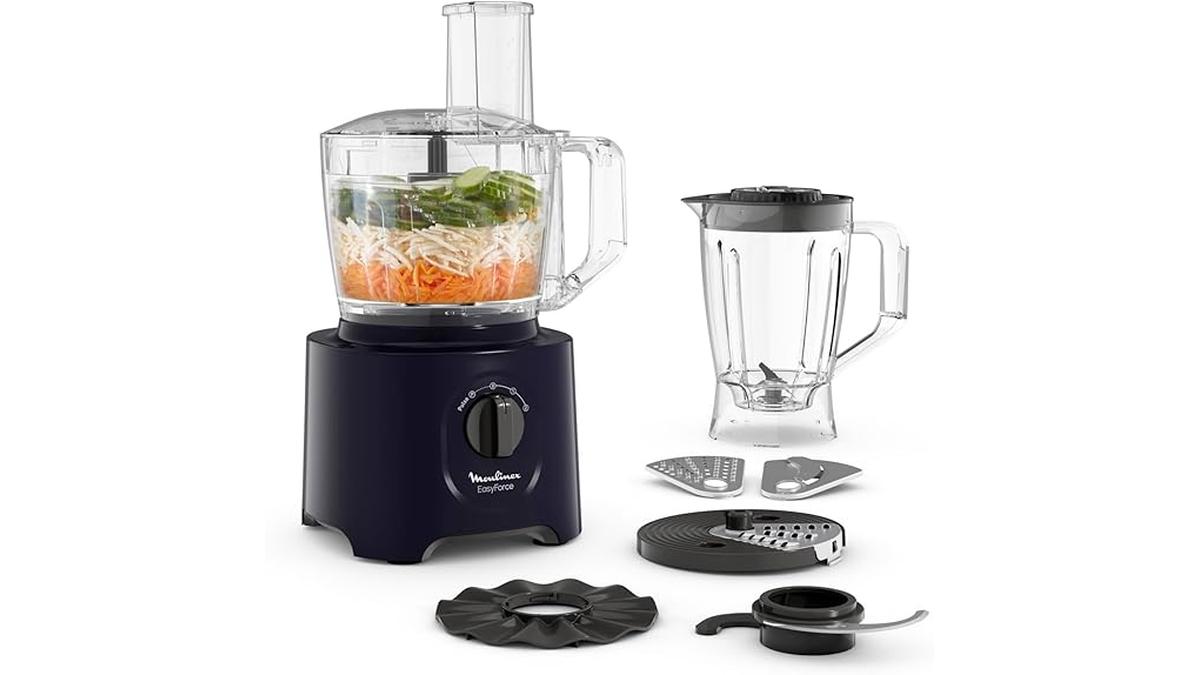 Robot Cucina Multifunzionale Moulinex Easy Force 800W 25 Funzioni Blu Notte
