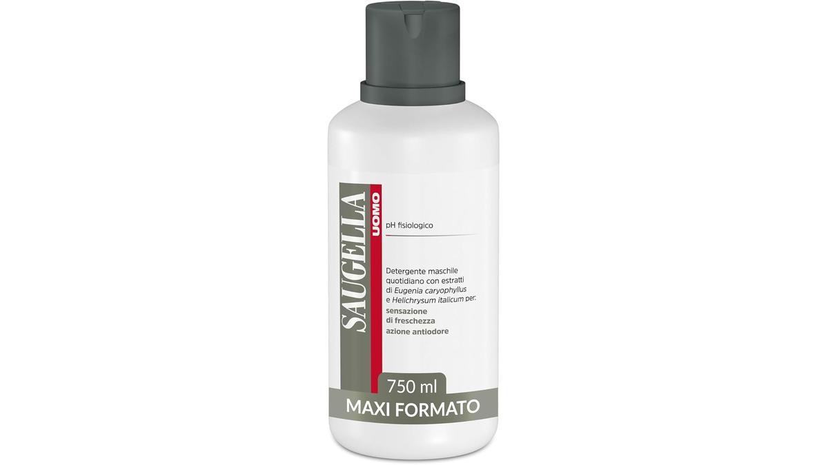 Saugella Uomo Detergente Intimo Rivitalizzante Antiodore Elicriso Chiodi di Garofano 750ml