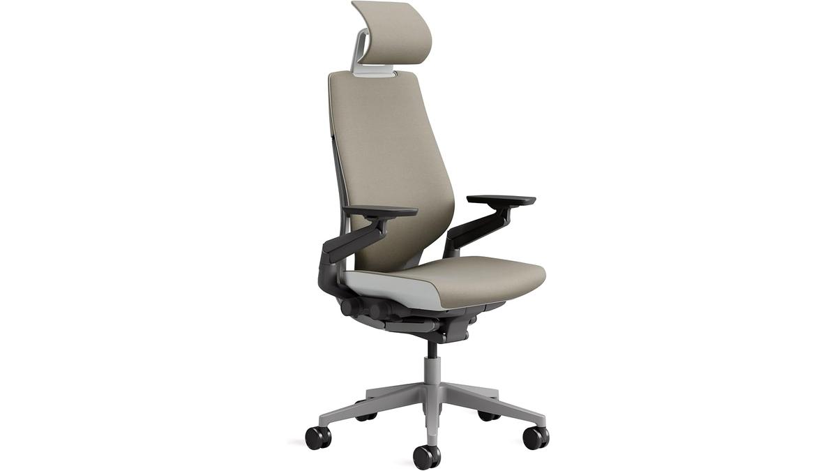 Sedia Ufficio Ergonomica Steelcase Gesture Braccioli Regolabili Poggiatesta Truffle