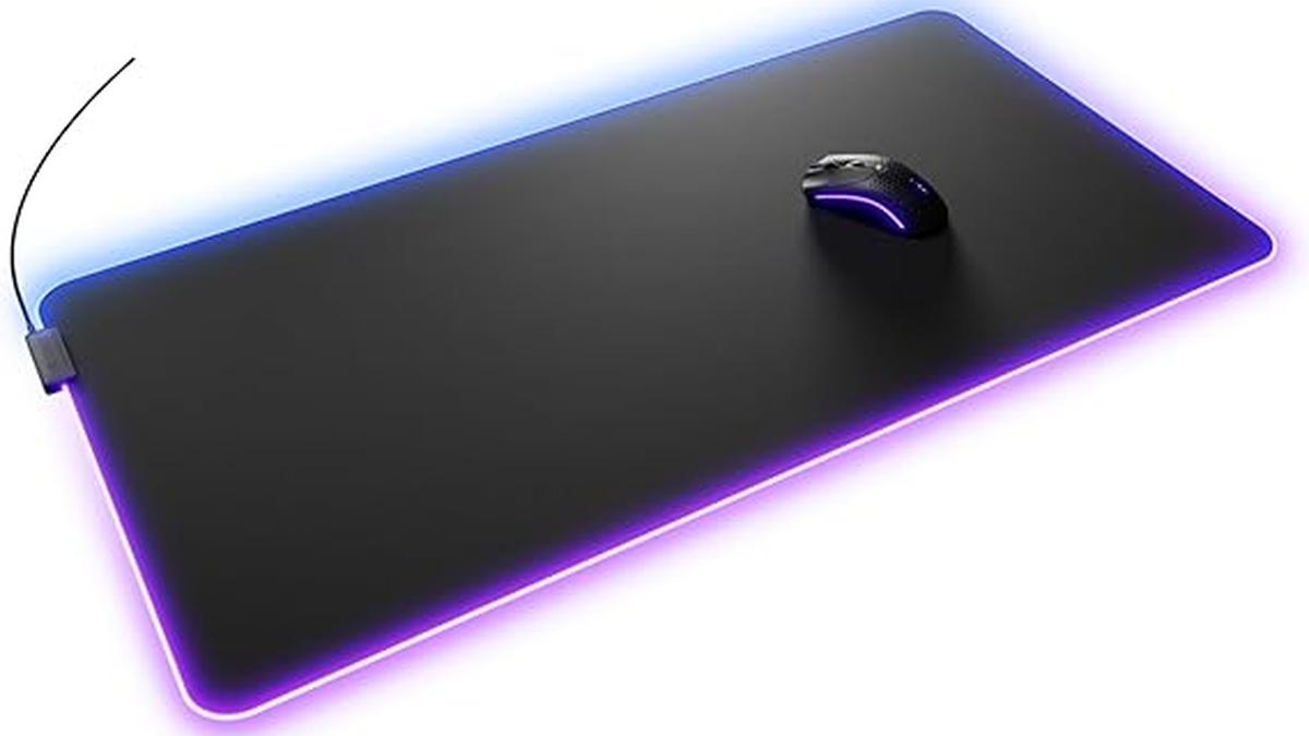 Tappetino Mouse RGB Glorious Gaming XXL Bordo InfiniGlow Superficie Tessuto Premium