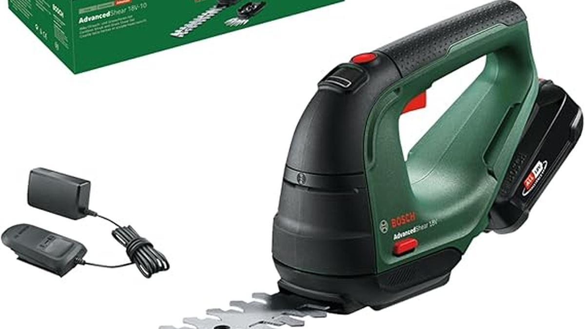 Cesoia Elettrica Bosch AdvancedShear 18V per Erba e Siepi 85m²