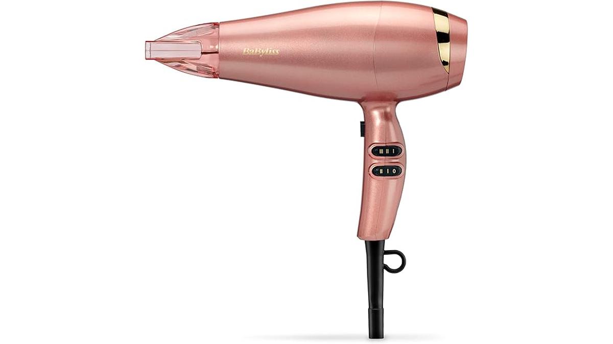Asciugacapelli BaByliss Rose Gold 2100W Professionale Anti-Crespo Leggero con 3 Impostazioni di Calore 5336PE