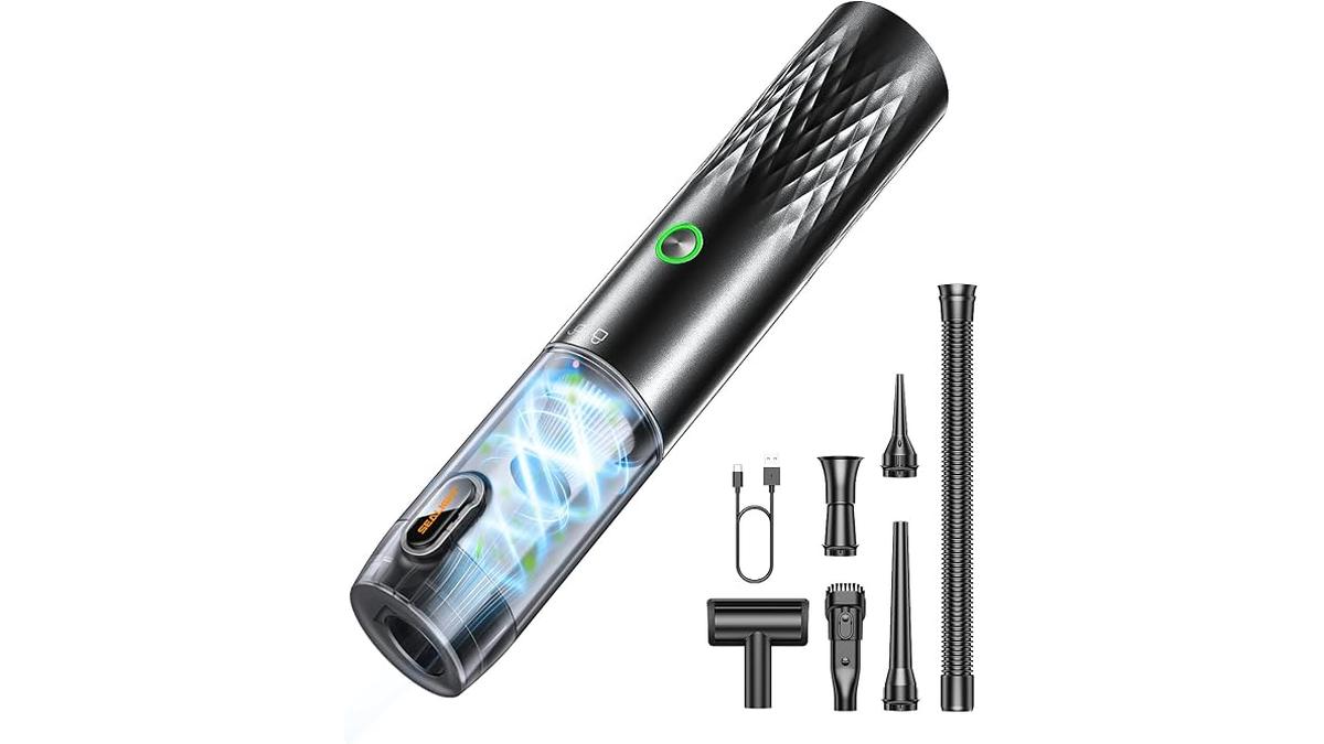 “Aspirabriciole SEALIGHT Senza Fili 29000Pa 6 in 1 Aspirapolvere Cordless Potente per Auto Casa e Ufficio”