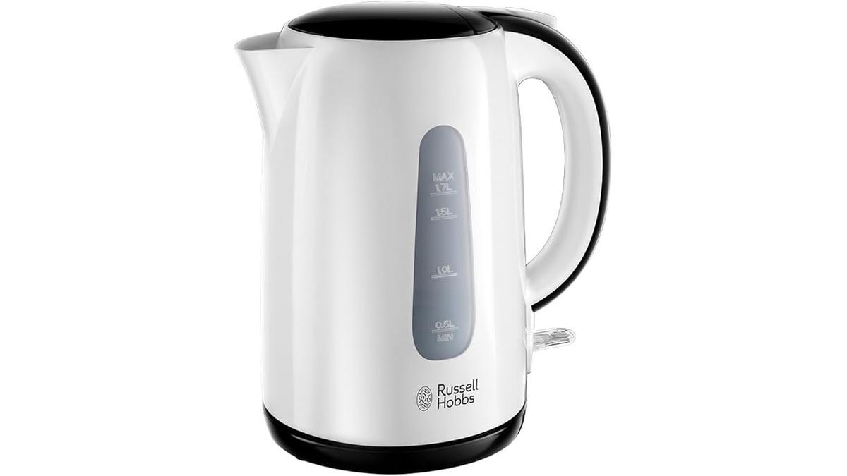 Bollitore Elettrico Russell Hobbs My Breakfast 1,7L 2200W Filtro Anticalcare Automatico Base Girevole 360° Bianco