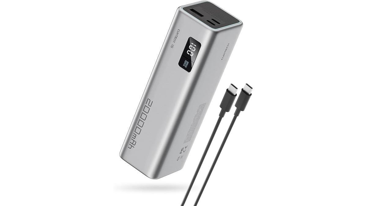 CUKTECH Power Bank 20000mAh 65W Ricarica Rapida USB C per Laptop MacBook Pro Galaxy S23 iPhone 15 Pro