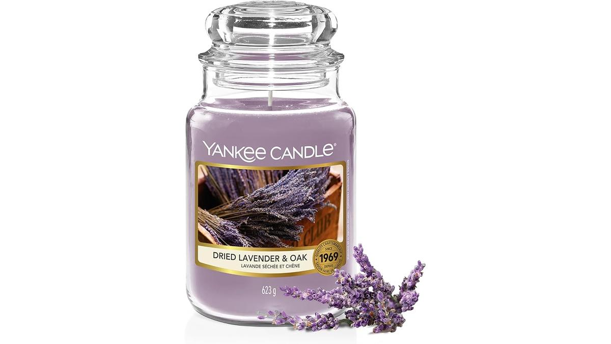 Candela Yankee Lavanda Quercia Grande 150 ore Regalo Donna