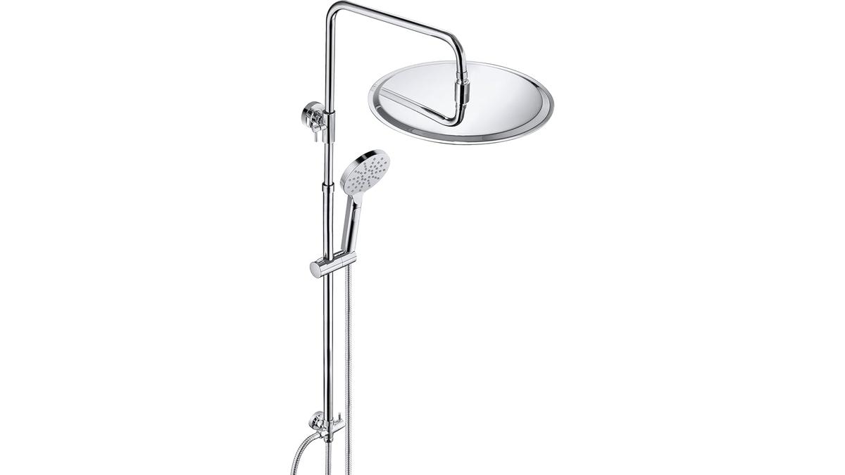 Colonna Doccia JOHO 304 Acciaio Inox Soffione e Doccetta Mano 30cm