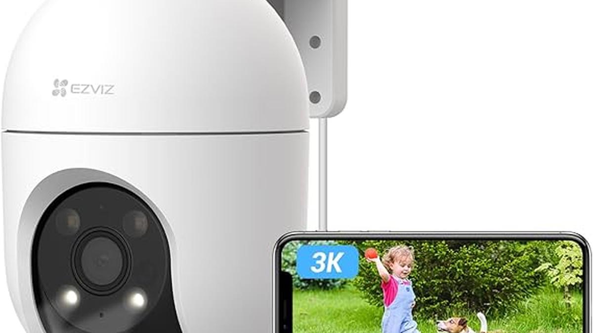 EZVIZ C8C Telecamera Wi-Fi 3K Esterno 360° Visione Notturna Rilevamento Persone Veicoli Zoom Automatico Alexa Google