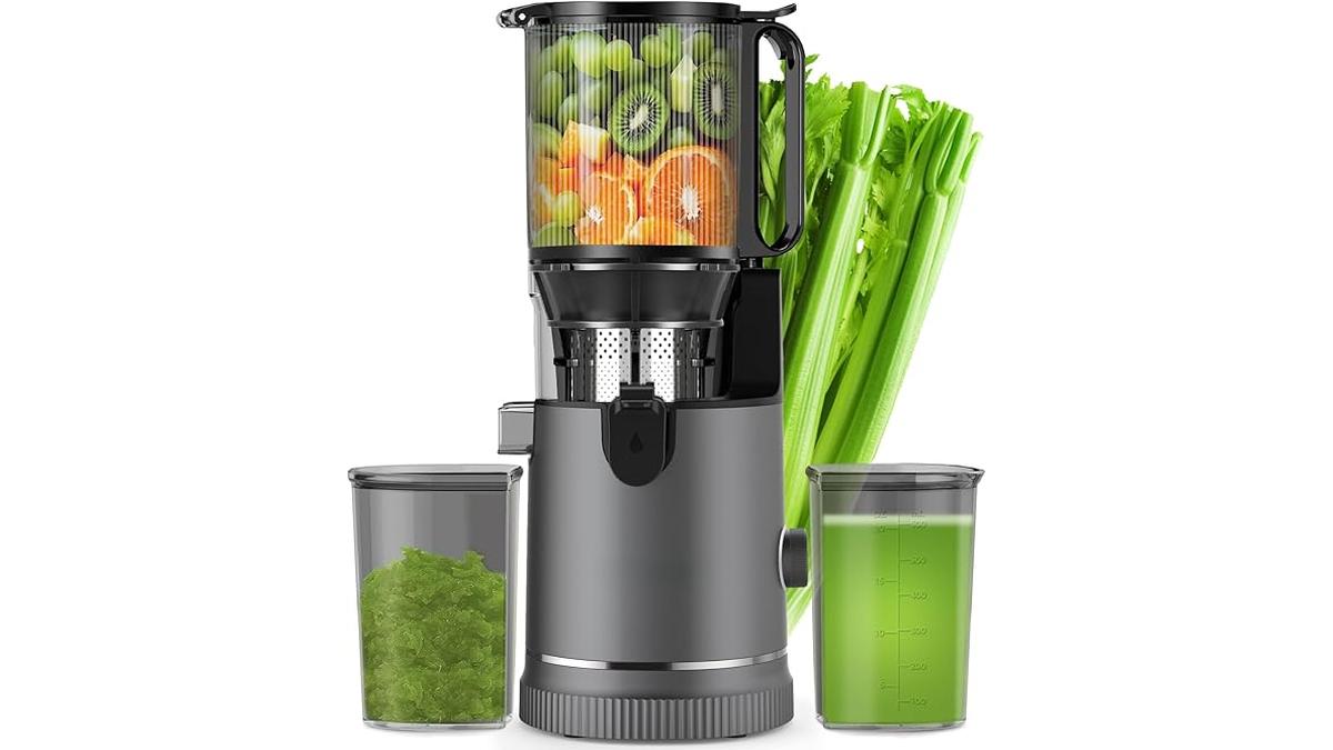 Estrattore Succo Slow Juicer 400W 1.8L Bocca 147mm BPA Free Frutta e Verdura