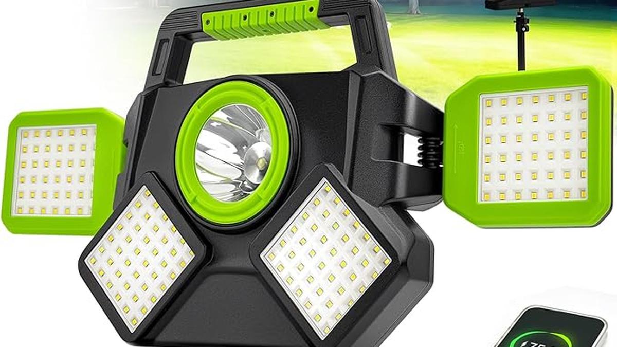 Faro LED Ricaricabile 55W 5000lm Portatile Magnetico Pieghevole 360° per Pesca Campeggio Riparazioni Auto