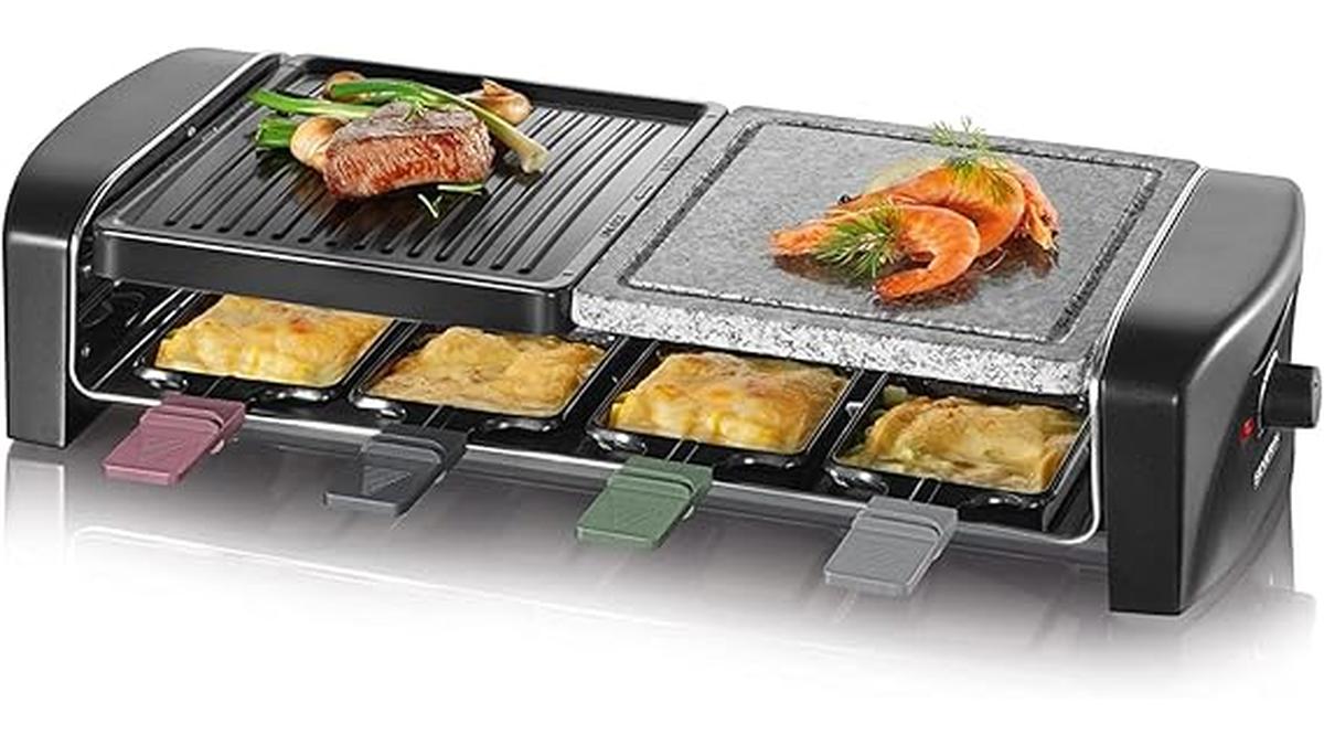 Griglia Raclette Severin RG 9645 1400W Nero