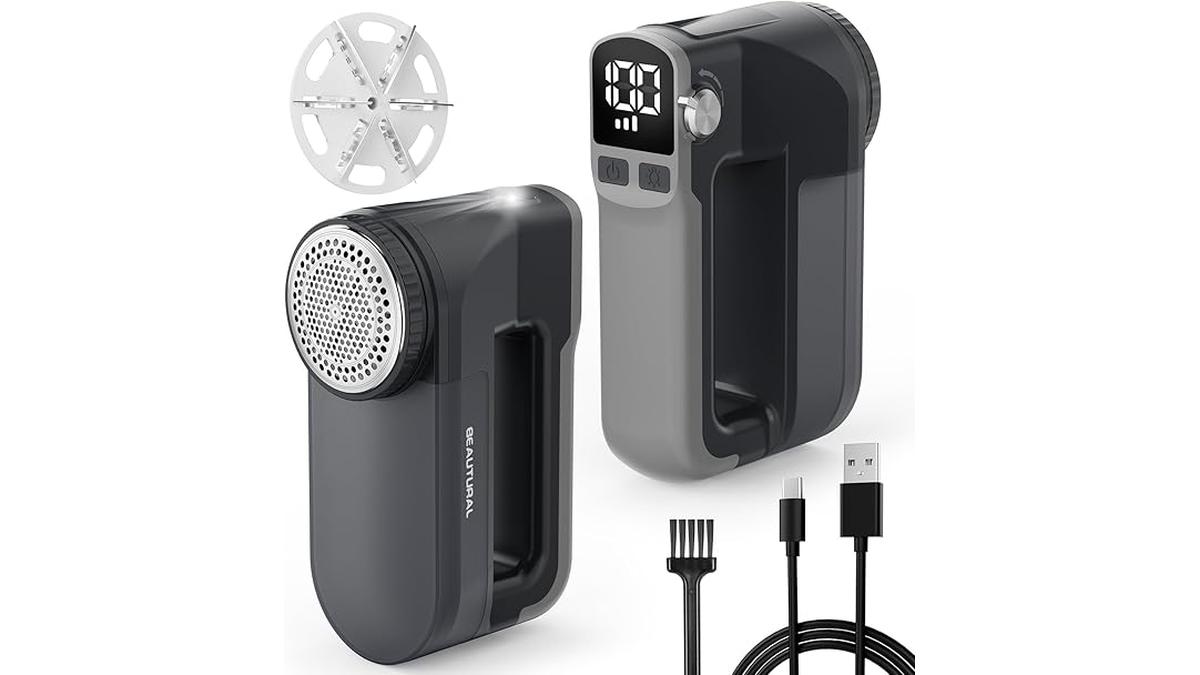 Levapelucchi Elettronico Ricaricabile USB-C 3 Velocità LED Grigio