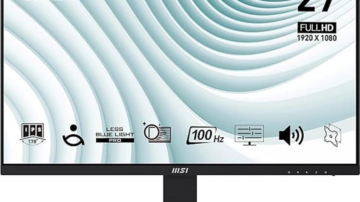 MSI PRO MP273A Monitor 27 Full HD IPS 100Hz Basso Blu VESA Altoparlanti HDMI DP D-Sub