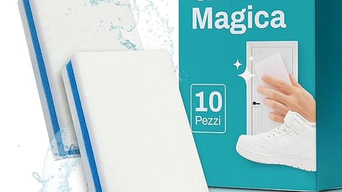 PIRAINO Spugna Magica Professionale Riutilizzabile 10 Pezzi Pulisce Senza Chimici per Casa Cucina Bagno Auto