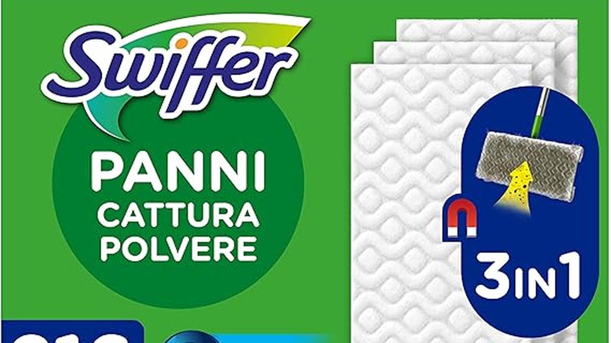 “Panni Microfibra Swiffer Giga Cattura Polvere Peli Animali Pavimenti”