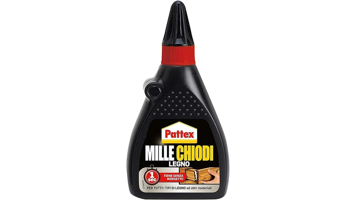 Pattex Millechiodi Legno Colla Trasparente 100g Riparazioni Invisibili Verticali