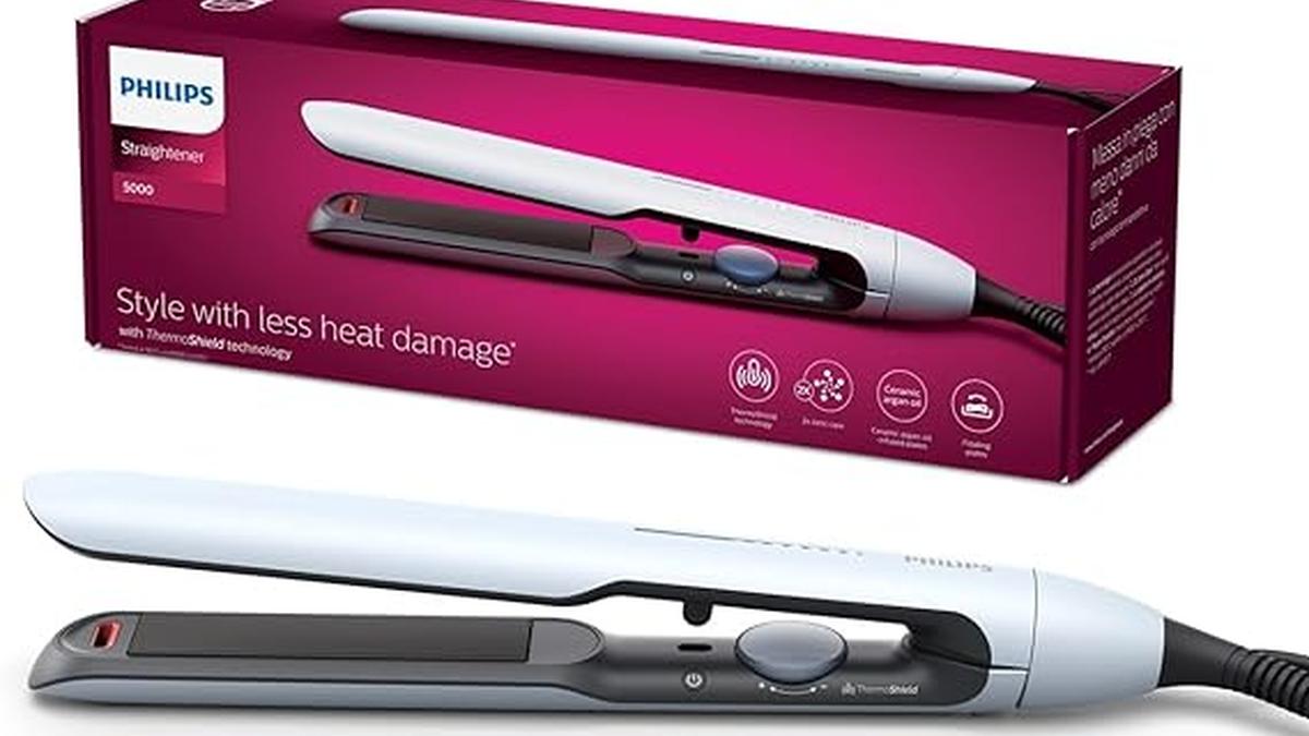 Piastra capelli Philips BHS520 termoprotettiva bianca