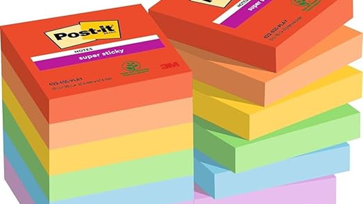Post-it Super Sticky Playful 12 blocchetti 90 fogli 47mm mix colori